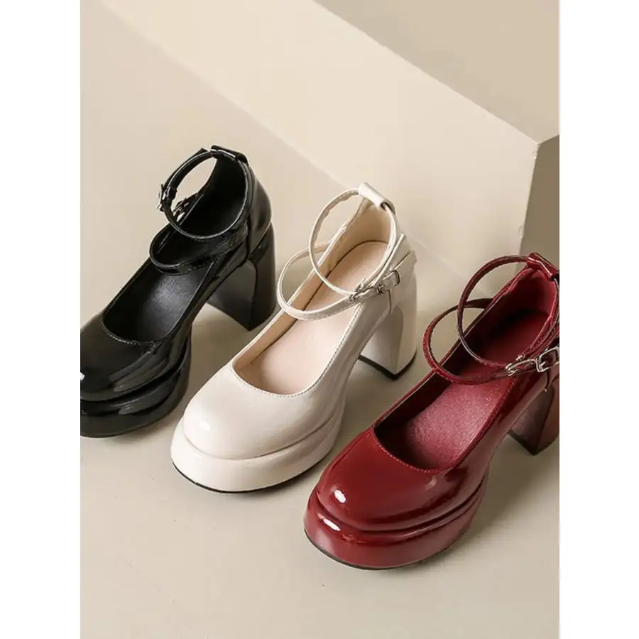 Patent Leather Mary Jane Platform Pumps