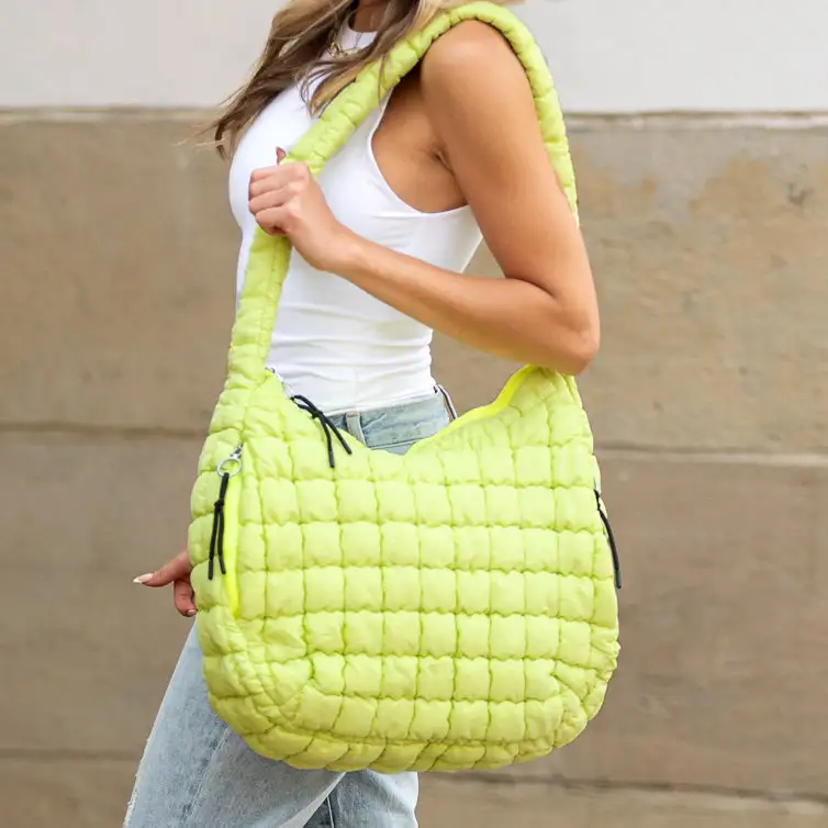 Quilted Puffer Tote Bag