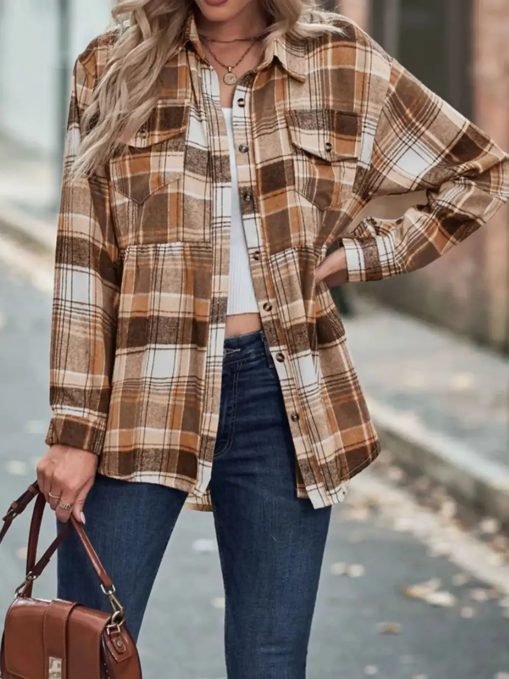 Everyday Plaid Button Down Long Sleeve Shirt