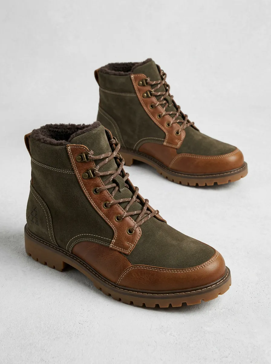 Easy-Wear Suede Look Leather Look Profile Unisex Warm Boots