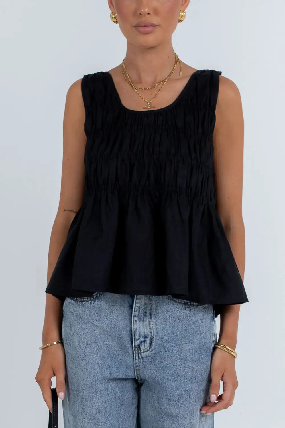 Linen Blend Sleeveless Top