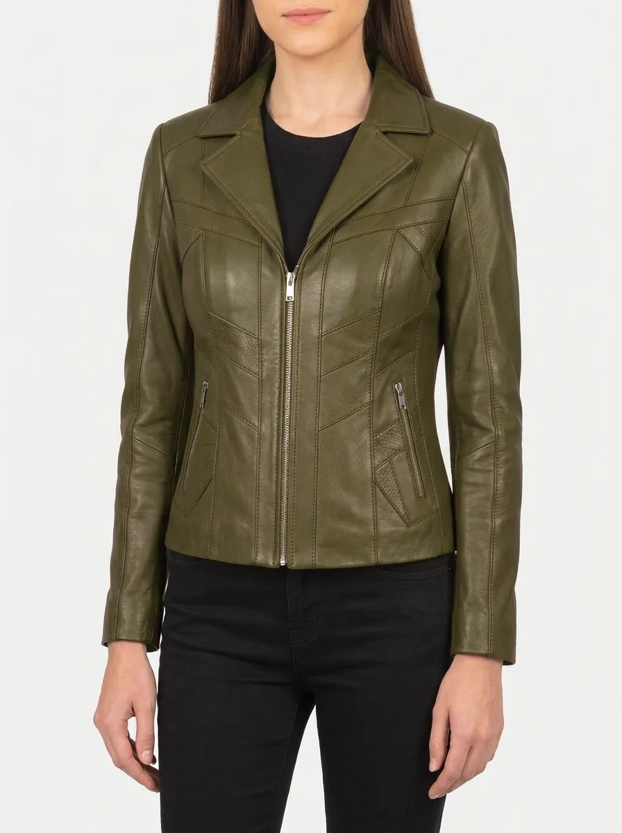 Leather-Look Zip-Up Biker Jacket