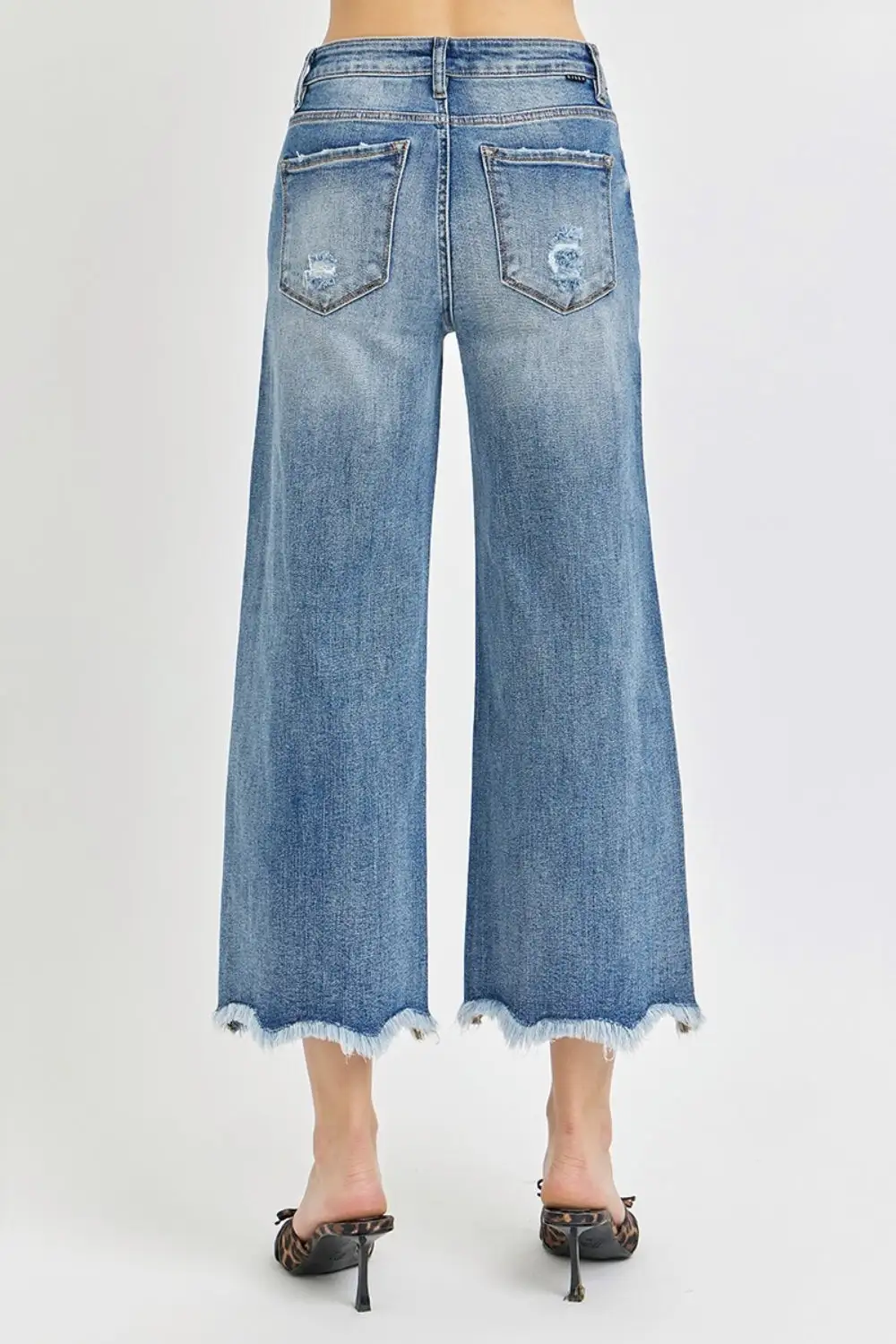 Relaxed Elastic Waist Denim Jeans
