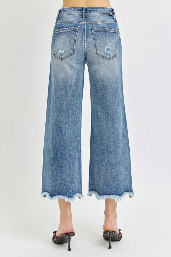 Relaxed Elastic Waist Denim Jeans