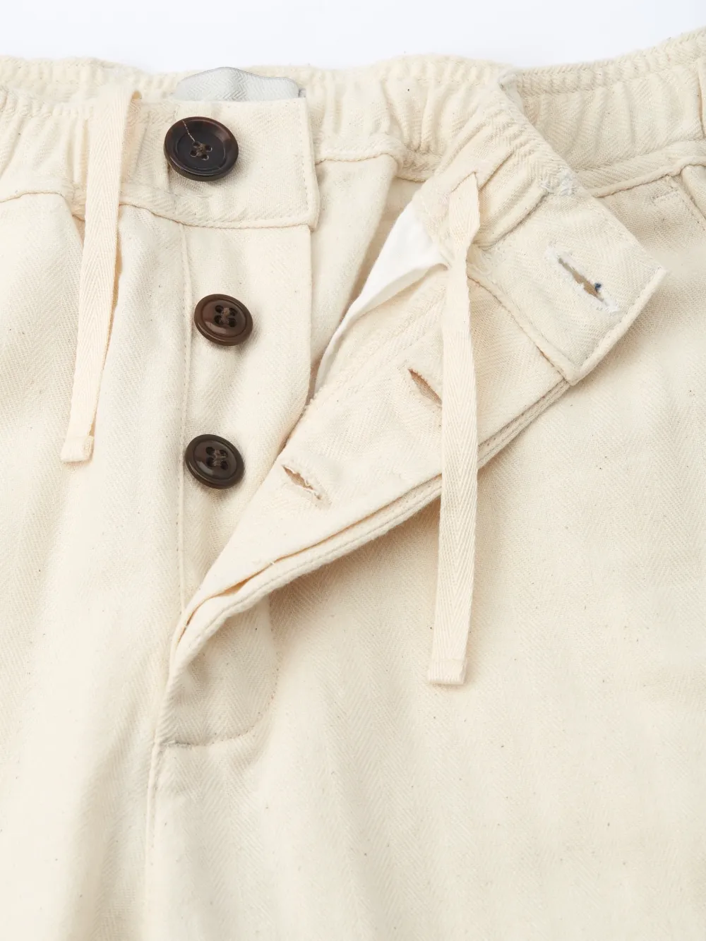 Ecru Elasticated Waist Trousers