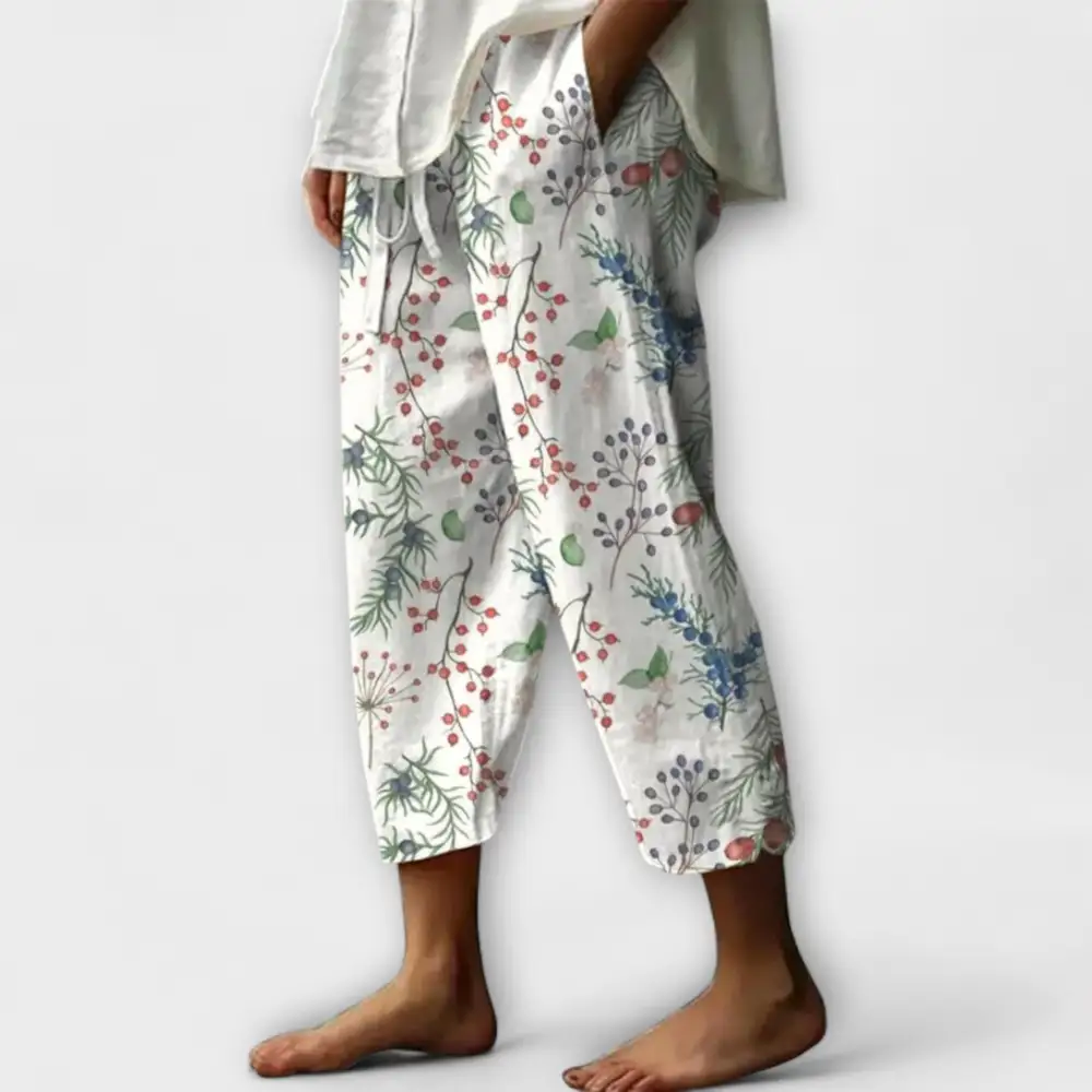 Printed Relaxed Fit Lightweight Trousers