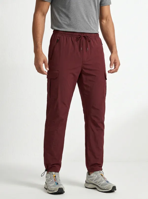 Men's Multi-Pocket Quick-Dry Drawstring Cargo Joggers