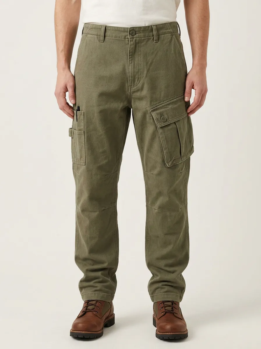 Men's Relaxed Canvas Tactical Outdoor Cargo Pants