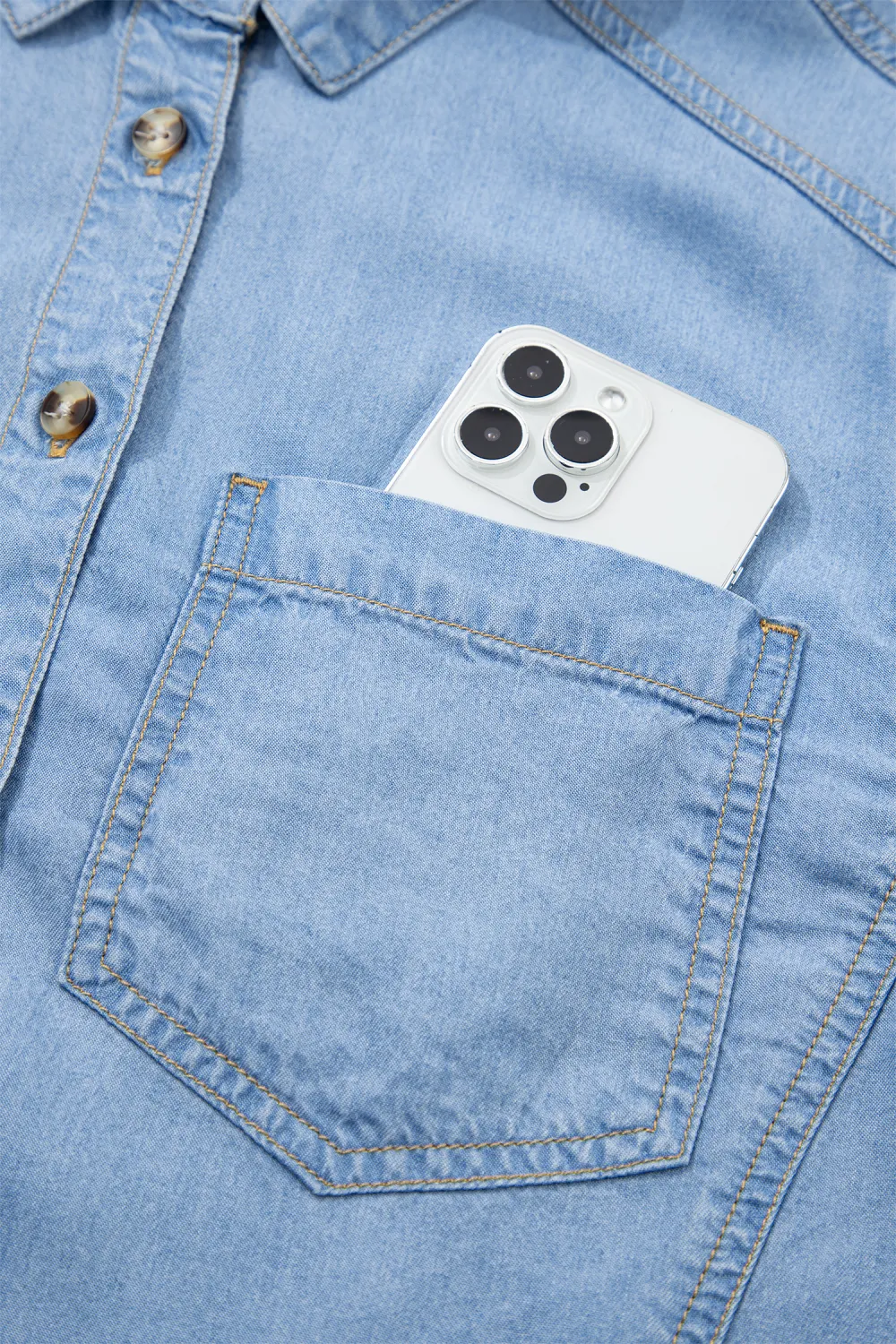 Beau Blue Half Sleeve Button Shirt