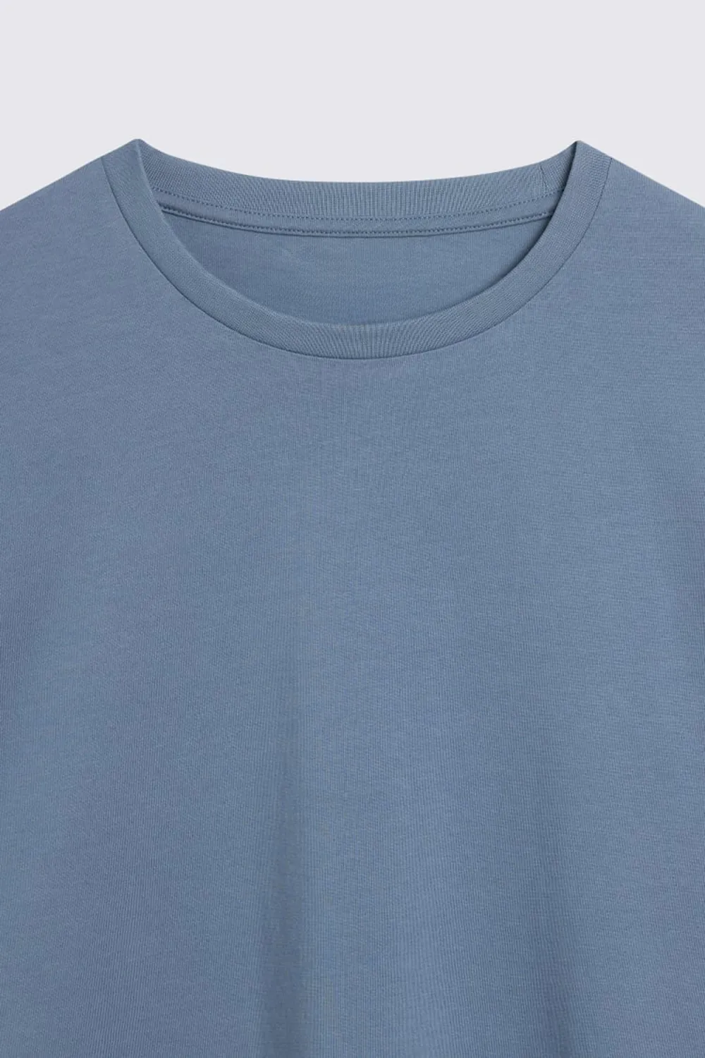 Cotton Breathable T-Shirt In Flintstone Blue