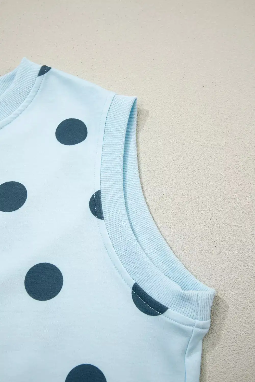 Polka Dot Sleeveless Top and Skort Casual Set