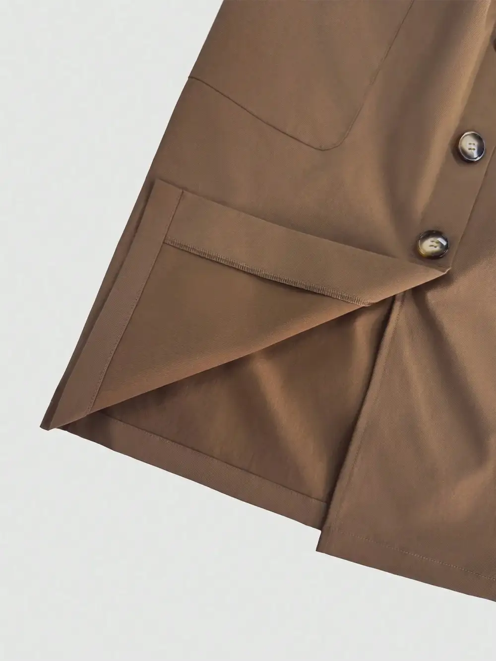 Clean Button Front Skirt