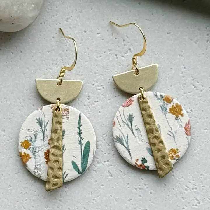 Crest Drop Earrings - Picking Wildflowers