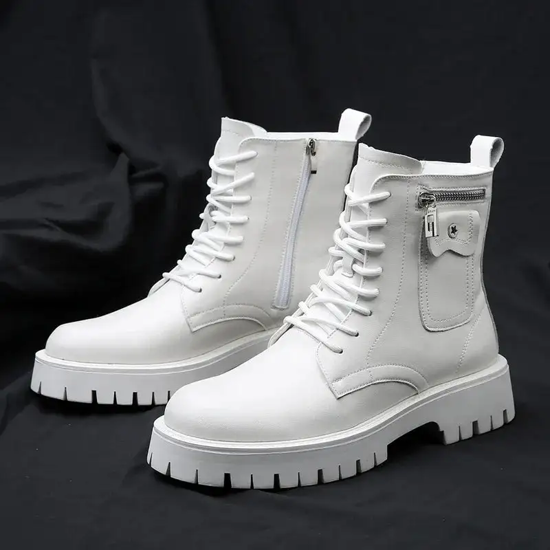 Leather Lace-Up Ankle Boots