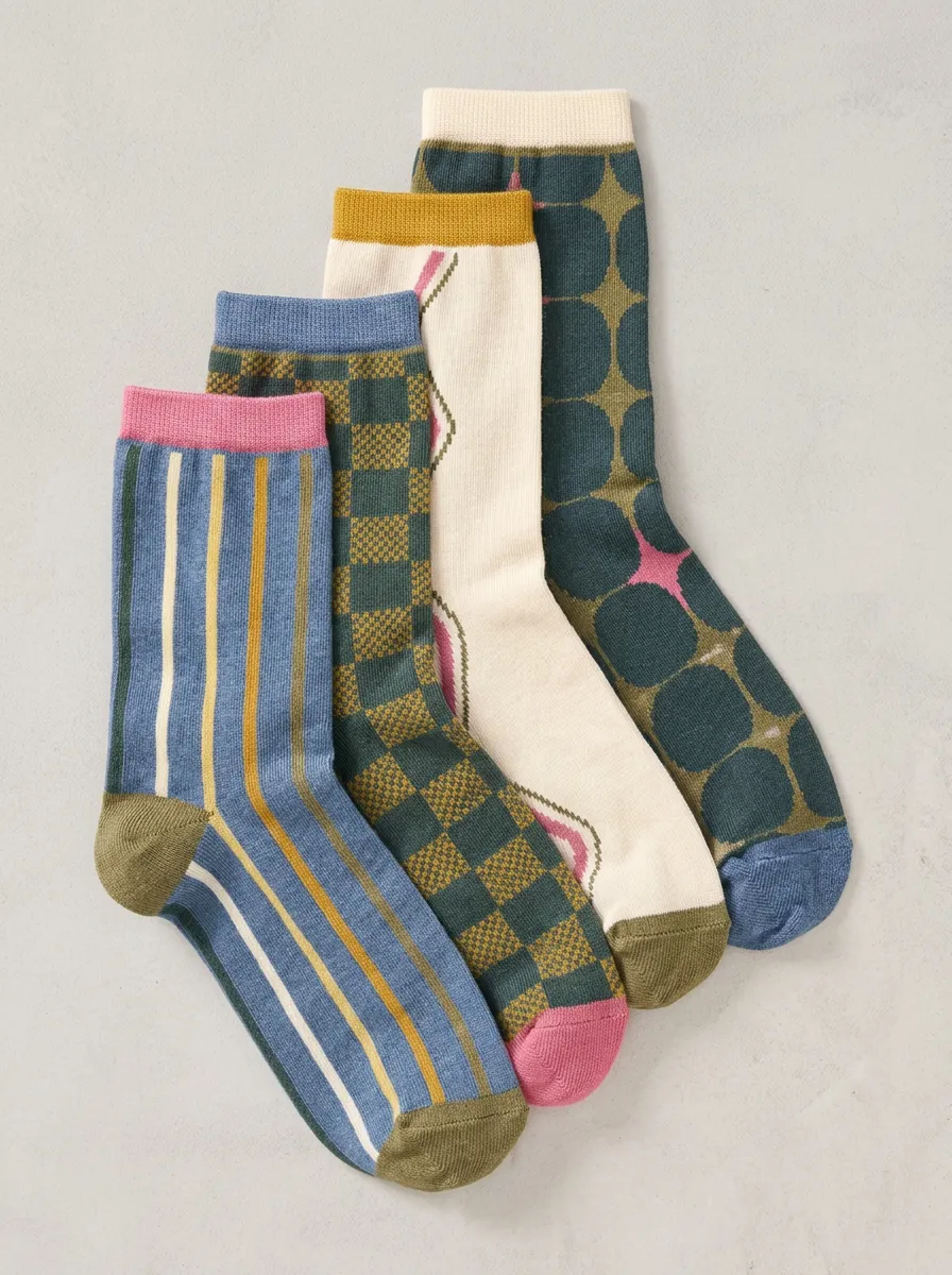 Women's Four Pair Casual Socks