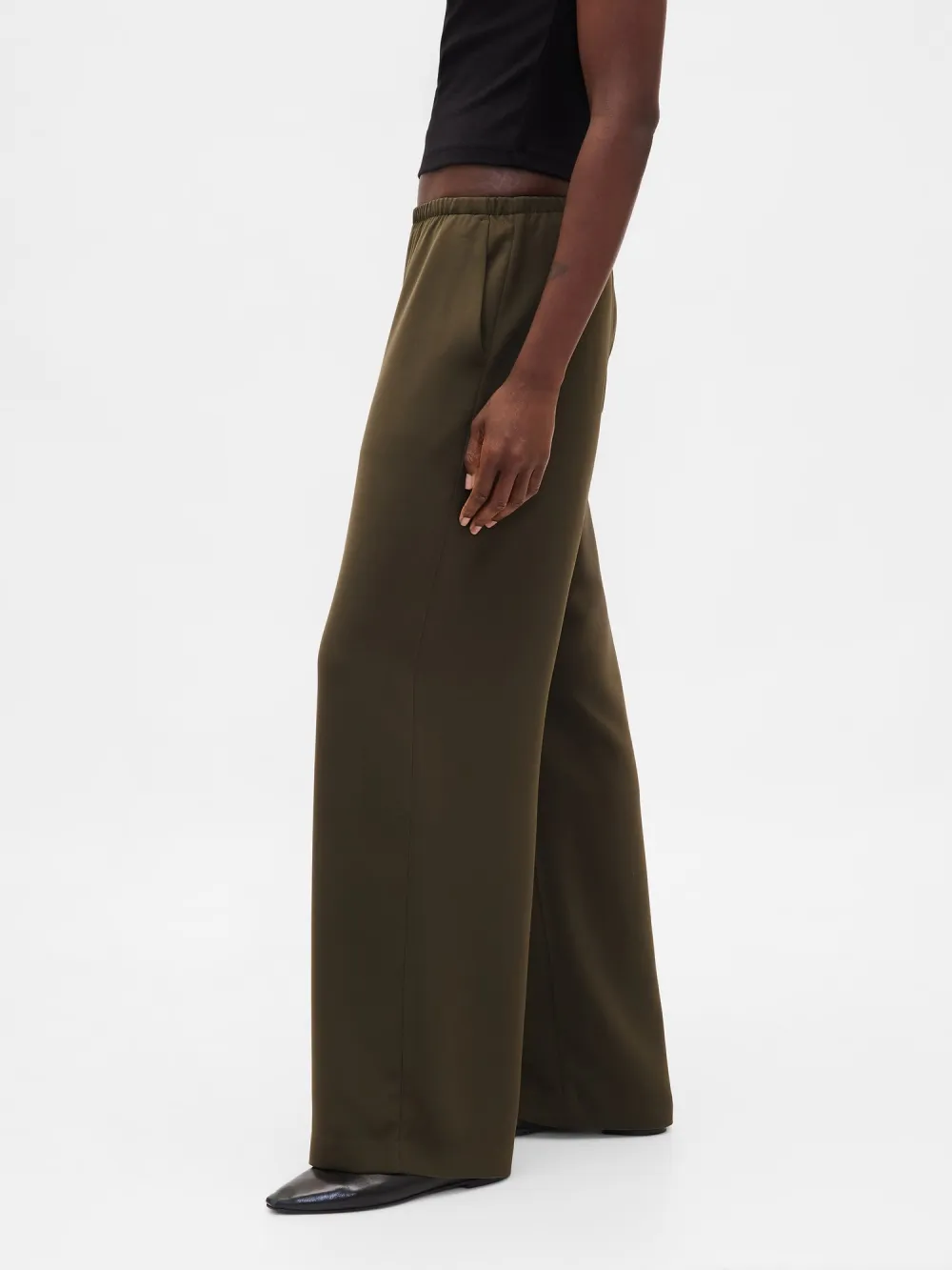 Drawstring Pure Pants