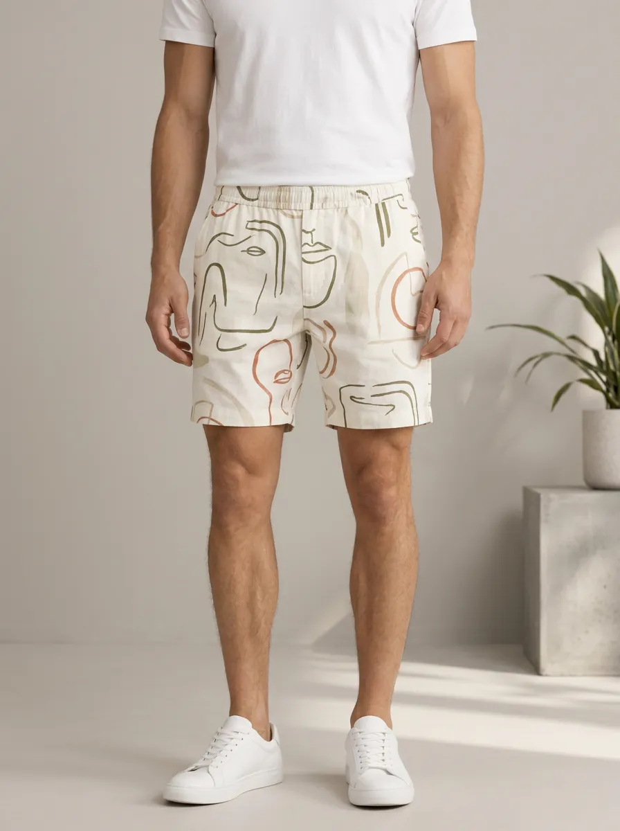 Men's Abstract Art Printed Shorts