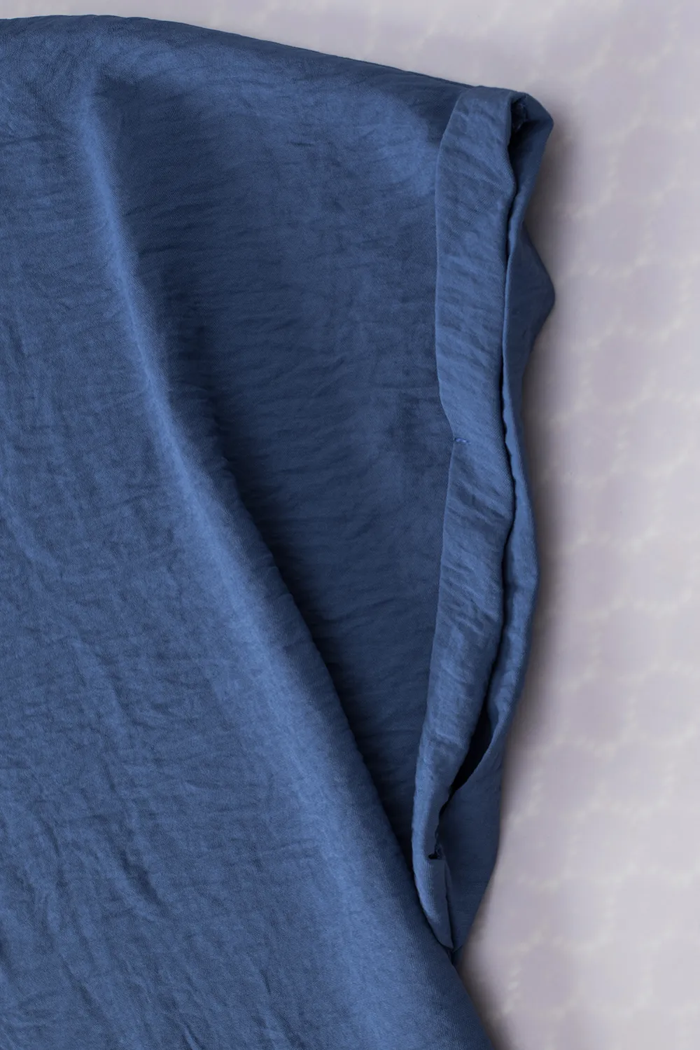 Sail Blue Notched Neck Batwing Blouse