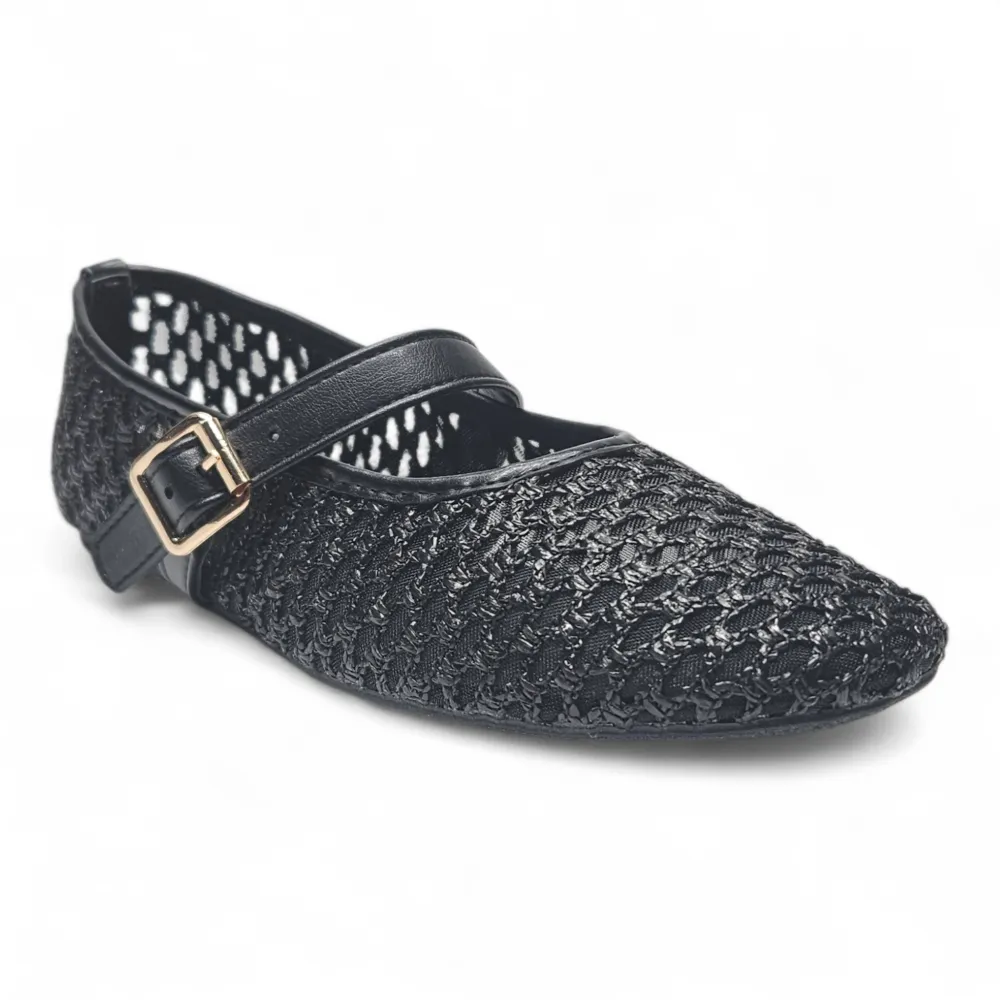 Accept Woven Mary Jane Flats