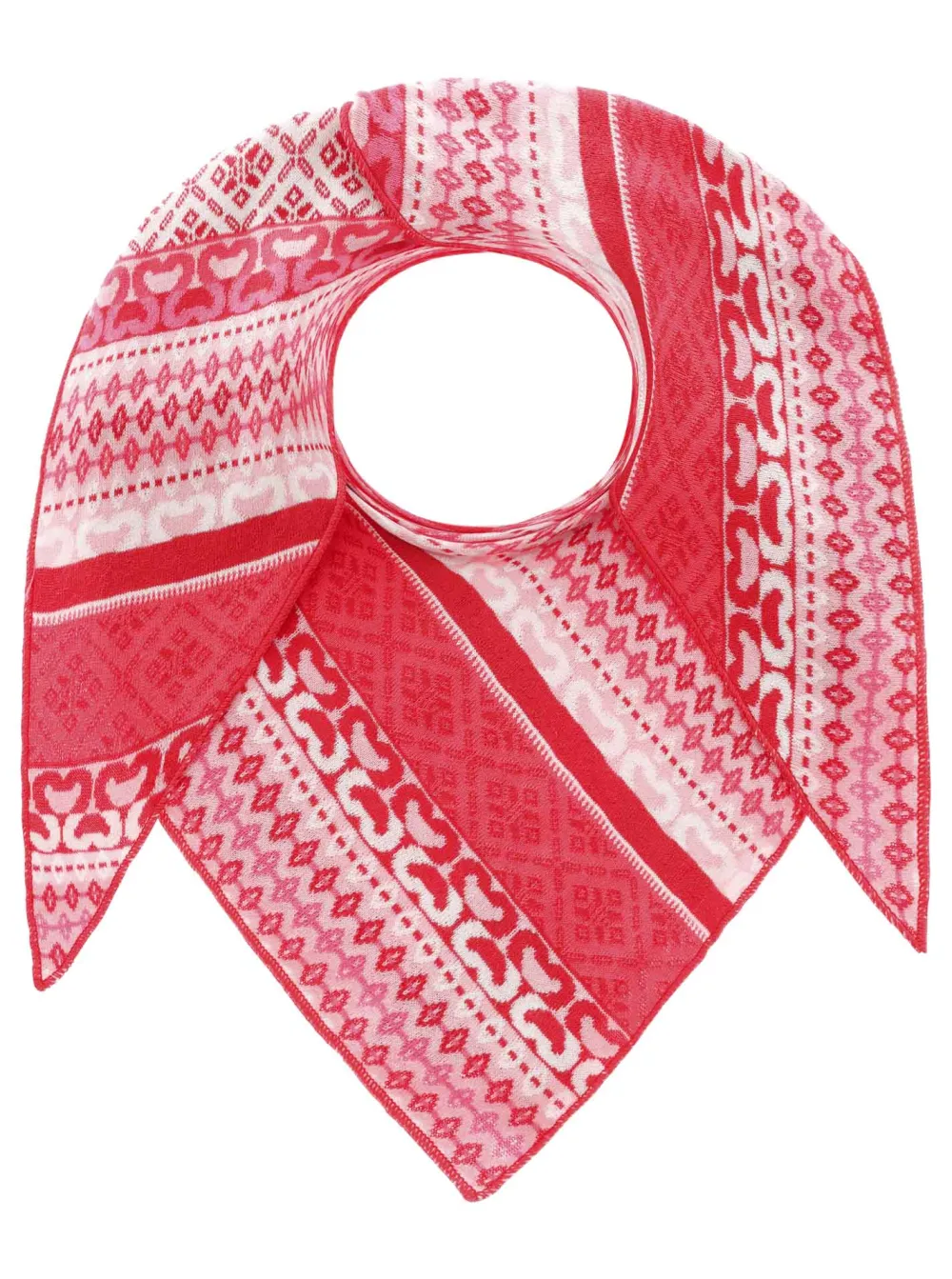 Textured Plush Cotton Wool Heart Pattern Fashion Scarf