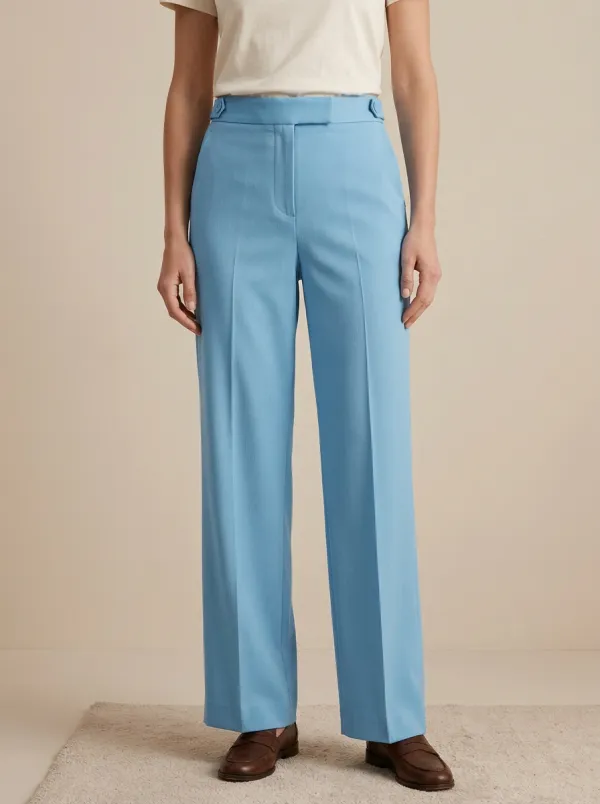 Minimalist High Rise Wide Leg Trousers