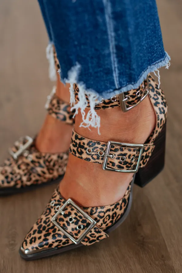Refined Triple Buckle Pointed Toe Heels