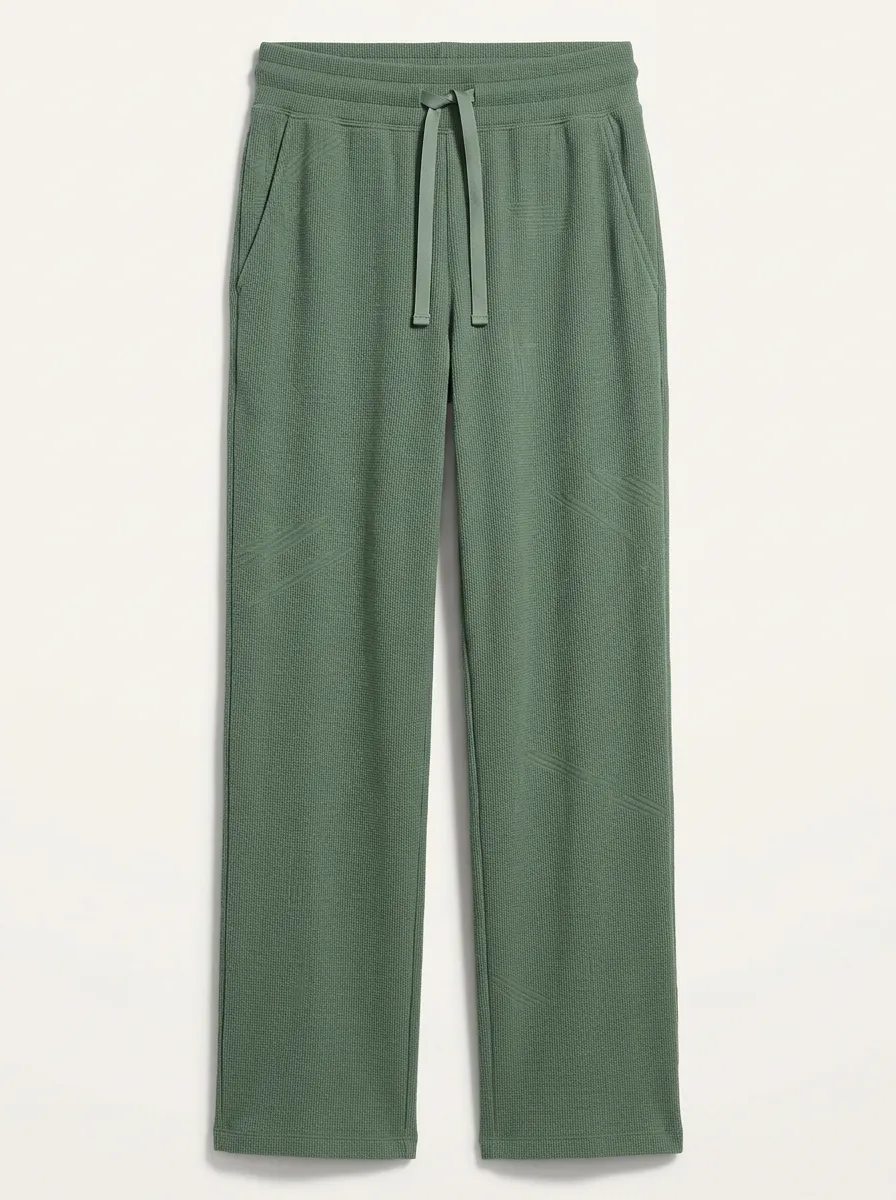 Women's Leisure Printed Jogger Fit Waffle Lounge Pants
