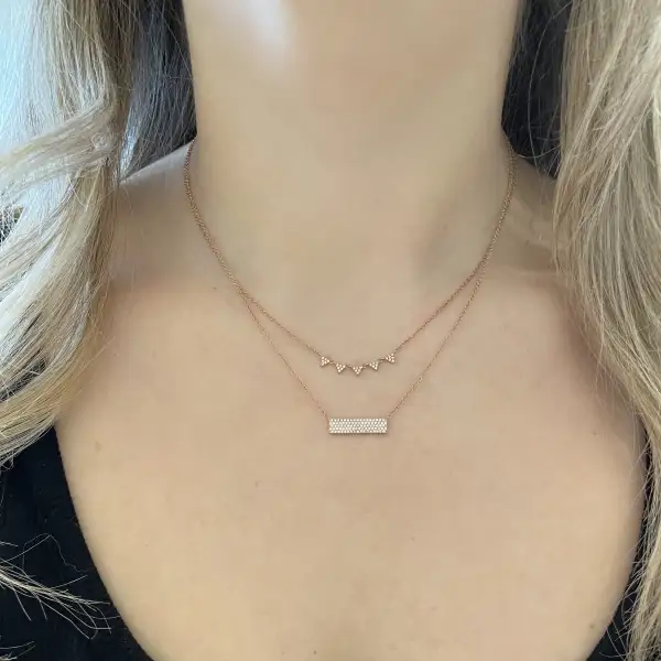 Minimal Graceful Classic Diamond Necklace