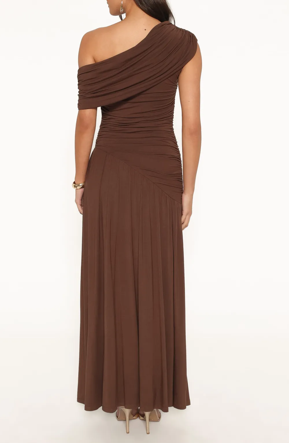 Short Sleeve Off-Shoulder Maxi Dress