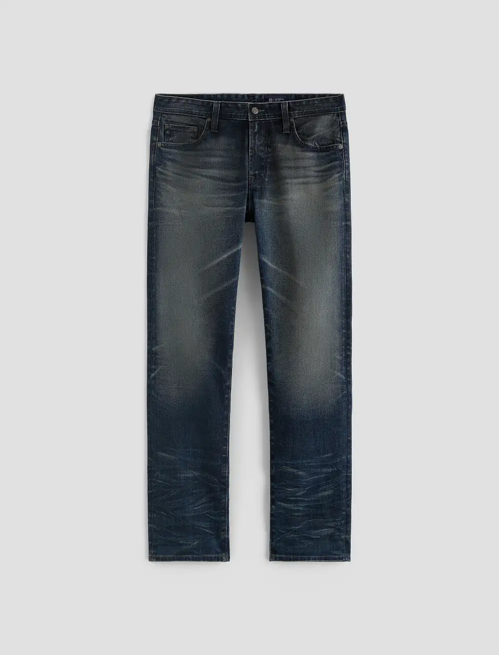 Men's Slim Straight Zip Fly Faded Jeans
