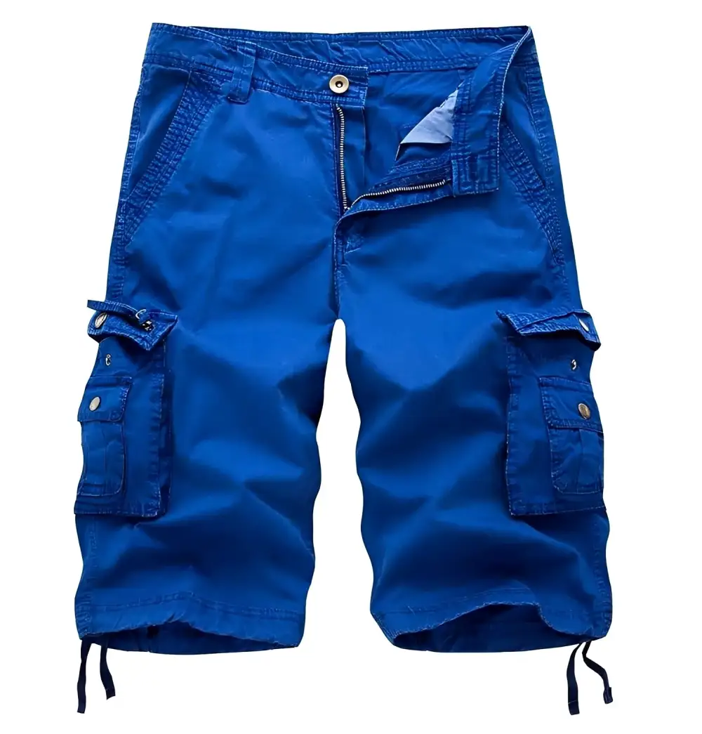 Men's Classic Cargo Shorts with Multi Pocket Storage for Travel and Leisure