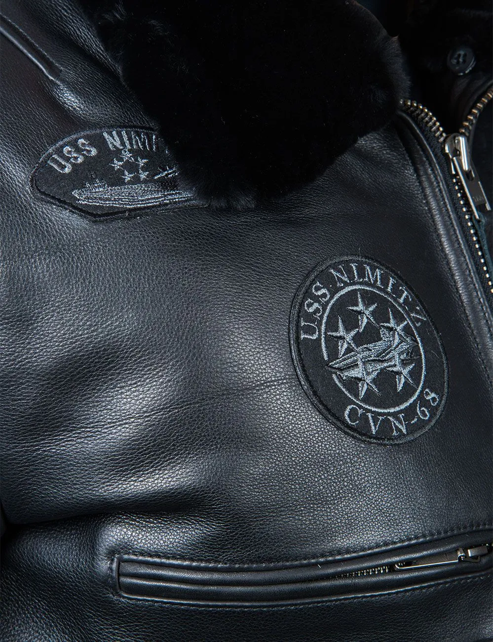 Soft Touch Faux Leather Bomber Jacket