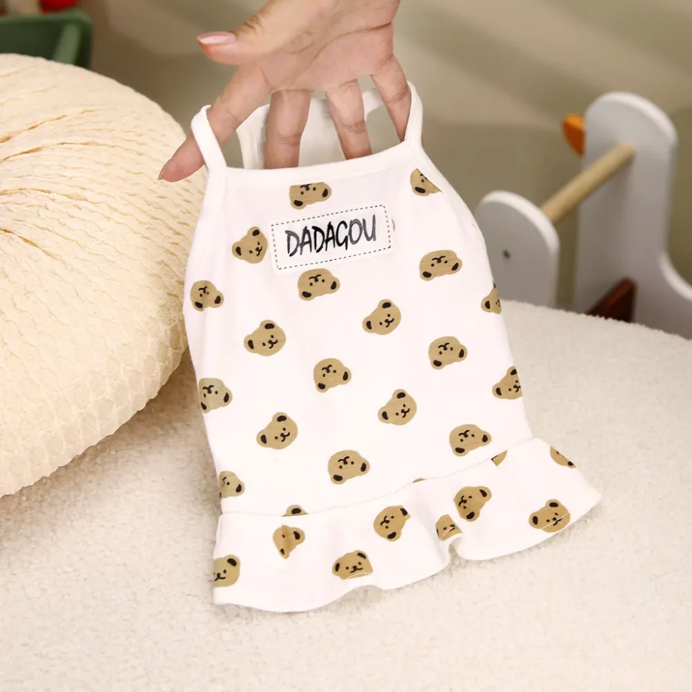 Dog Clothes Summer Thin Embroidered Avocado Strap Cat vest Pet Clothes