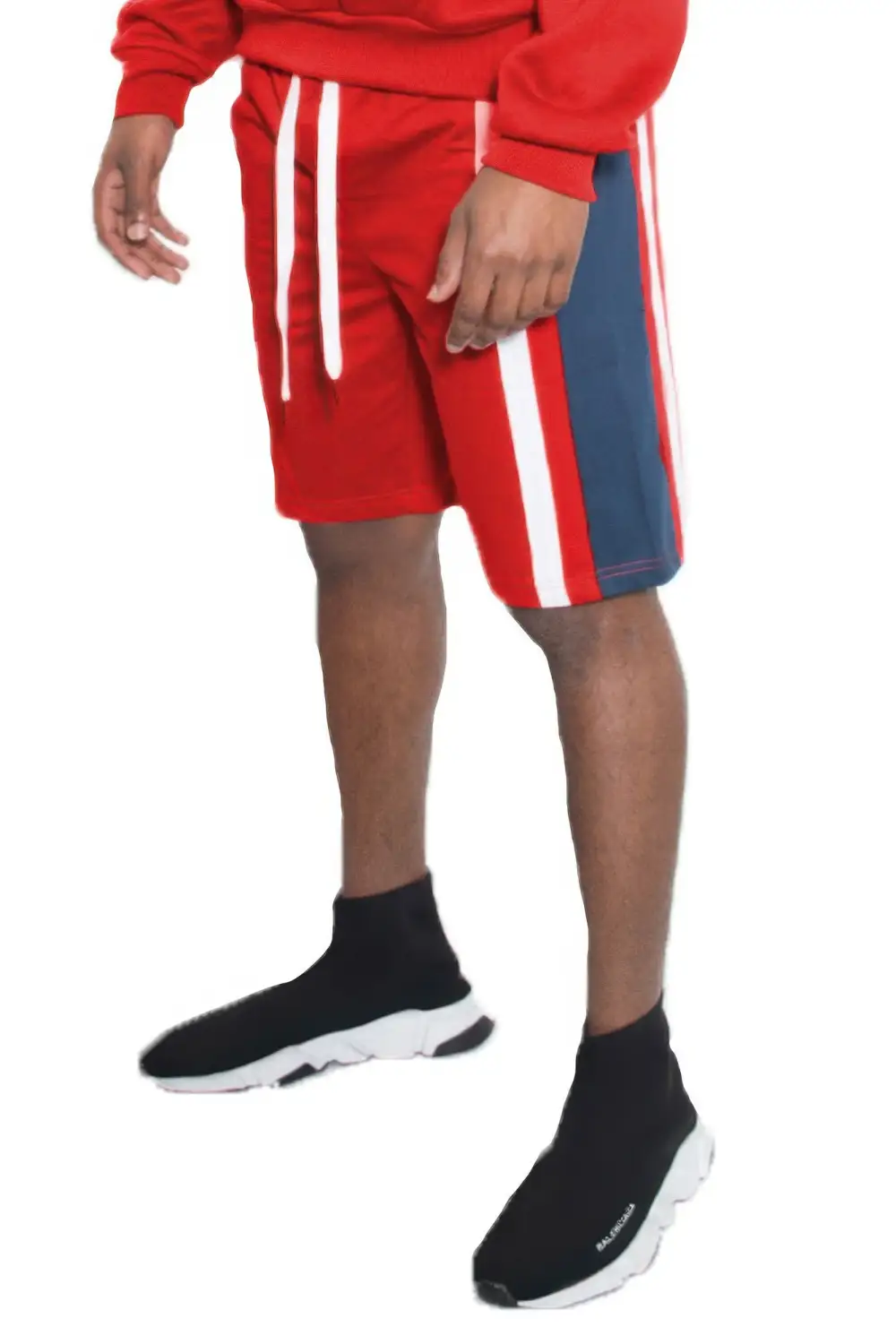 Men's Color Block Stripe Sweat Shorts