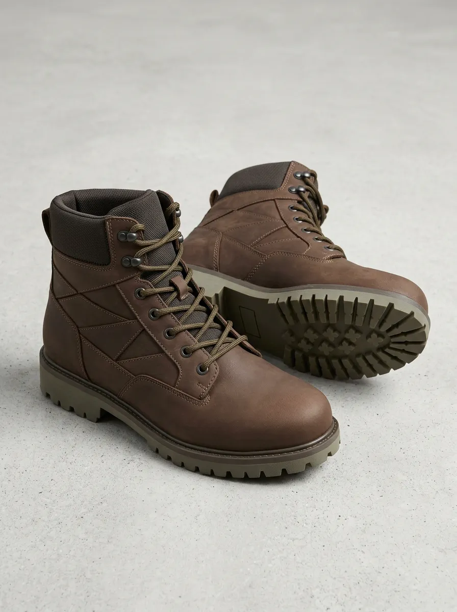 Unisex Tactical Geometric Pattern Print Work Boots