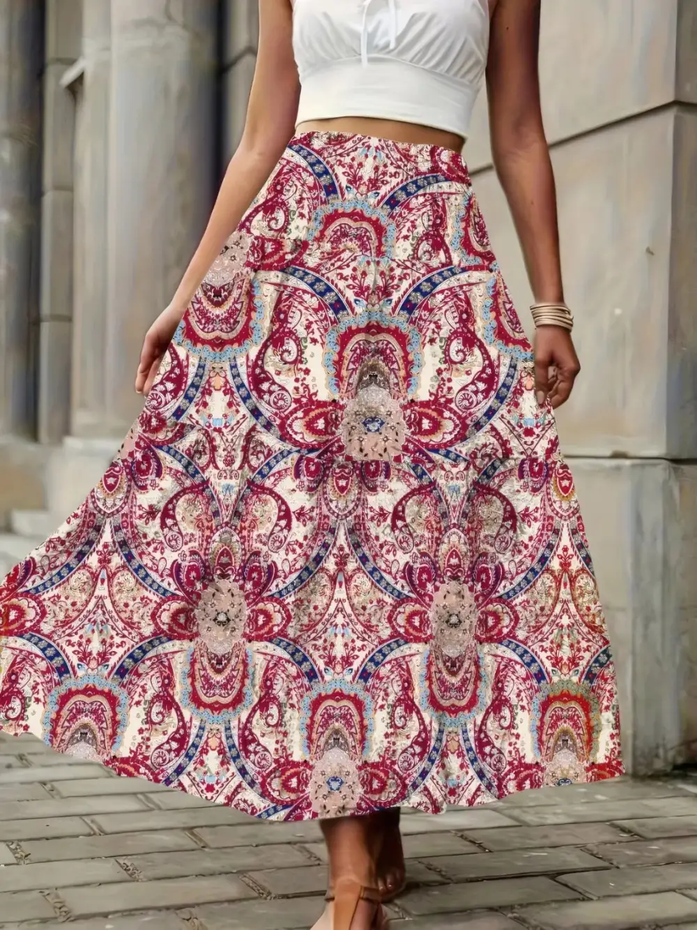 Lightweight Gentle Smocked Skirt