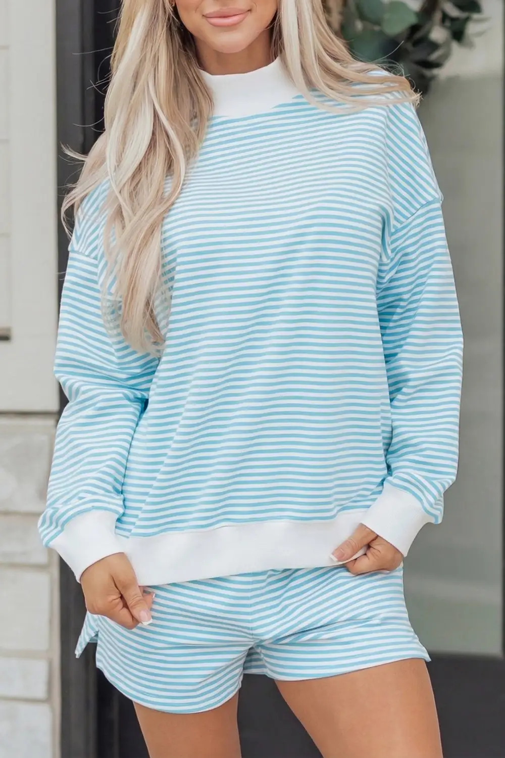 Stripe Shorts Relaxed Shorts Lounge Set Ease