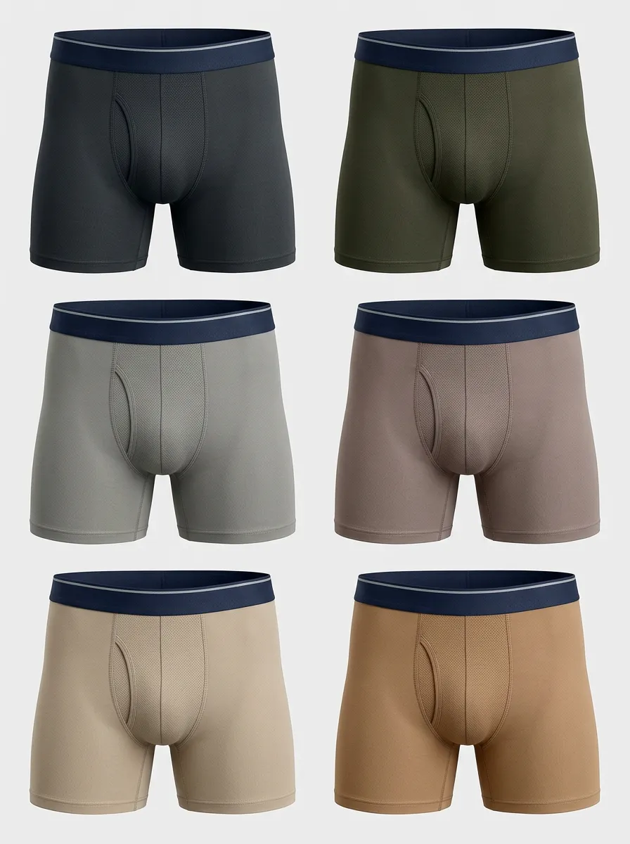 Men's Textured Contoured-Pouch Multi-Pack Boxer Briefs