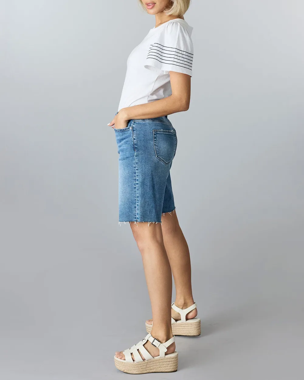 High Rise Wide Leg Short