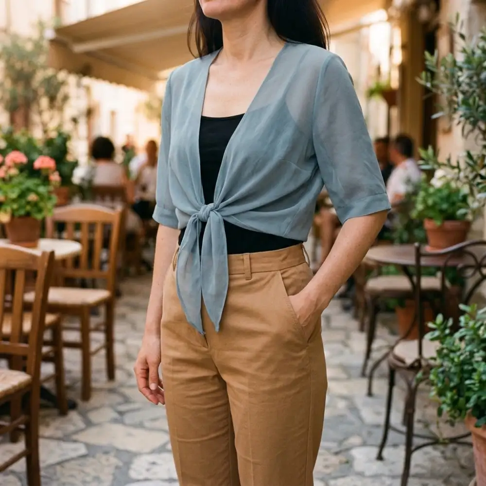Sheer Chiffon Cardigan