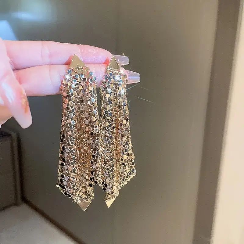 Retro Geometric Metal Statement Earrings