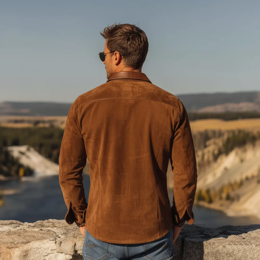 Suede Utility Pocket Shirt