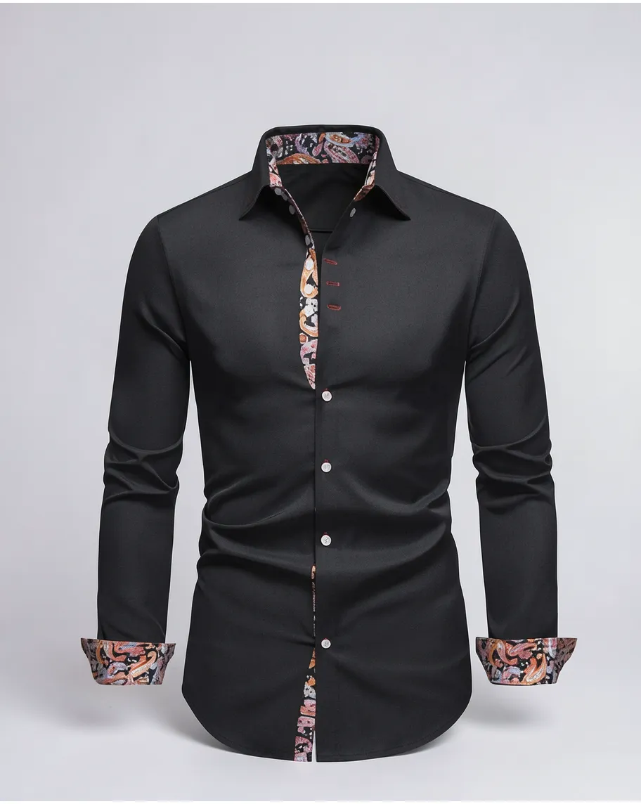 Tailored Floral Cuff Dress Shirt