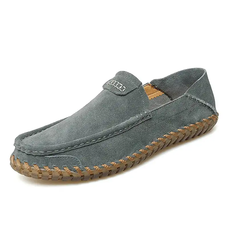 Refined Leather Slip-On Shoes