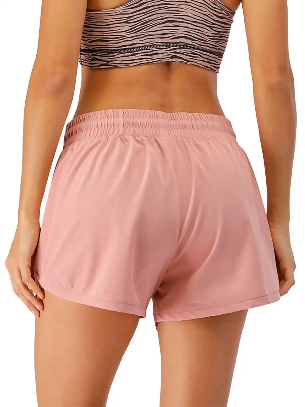 Drawstring Elastic-Waist Quick-Dry Lightweight Running Shorts