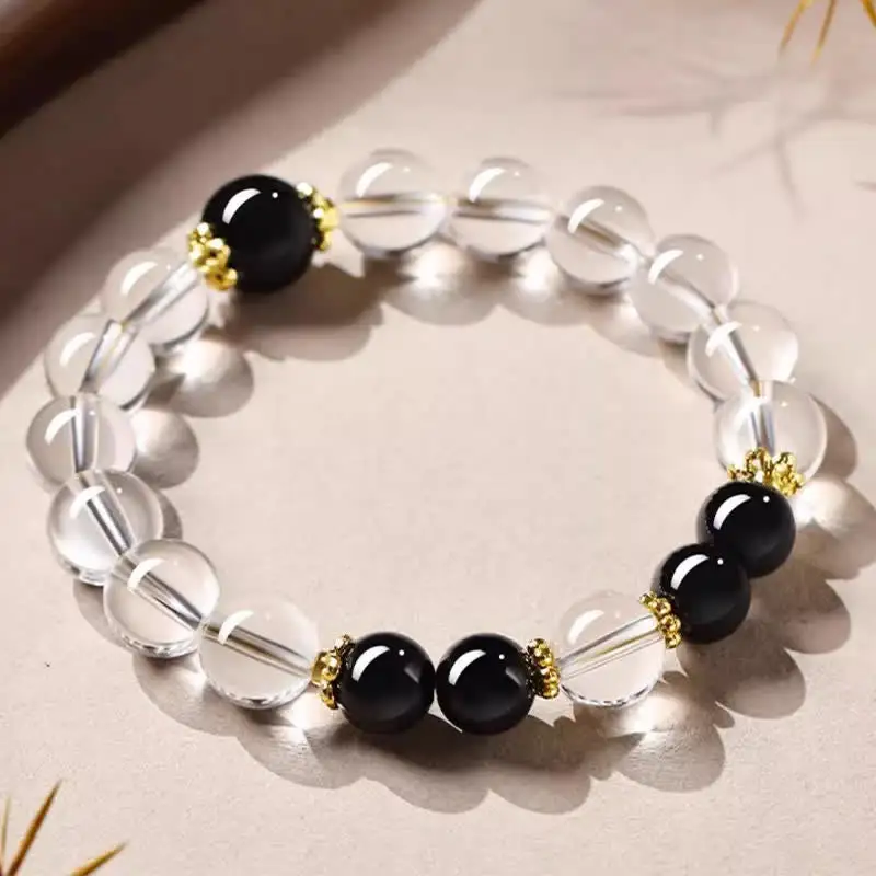 Natural Clear Quartz Beaded Bracelet