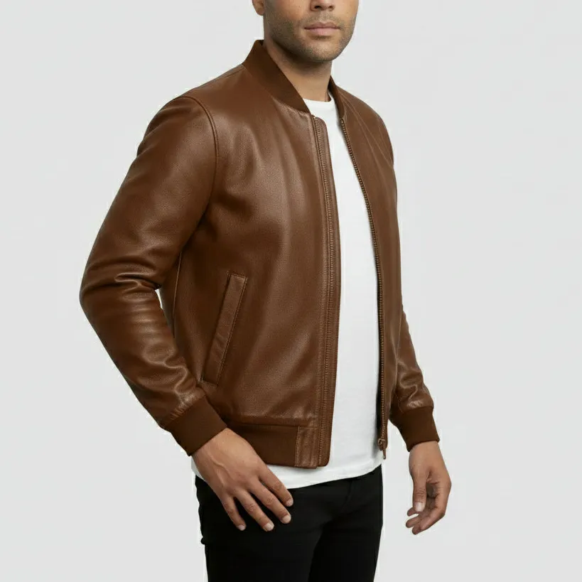 Classic Leather Bomber Jacket