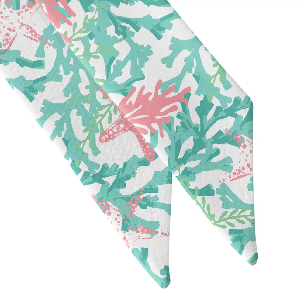 Coral Cove Pattern Hair Scarf