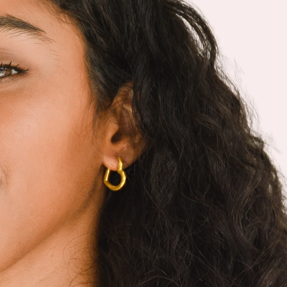 Heart Huggie Earrings