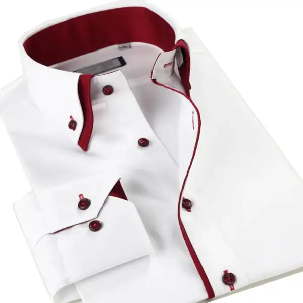 Refined Long Sleeve Slim Fit Casual Dress Shirt